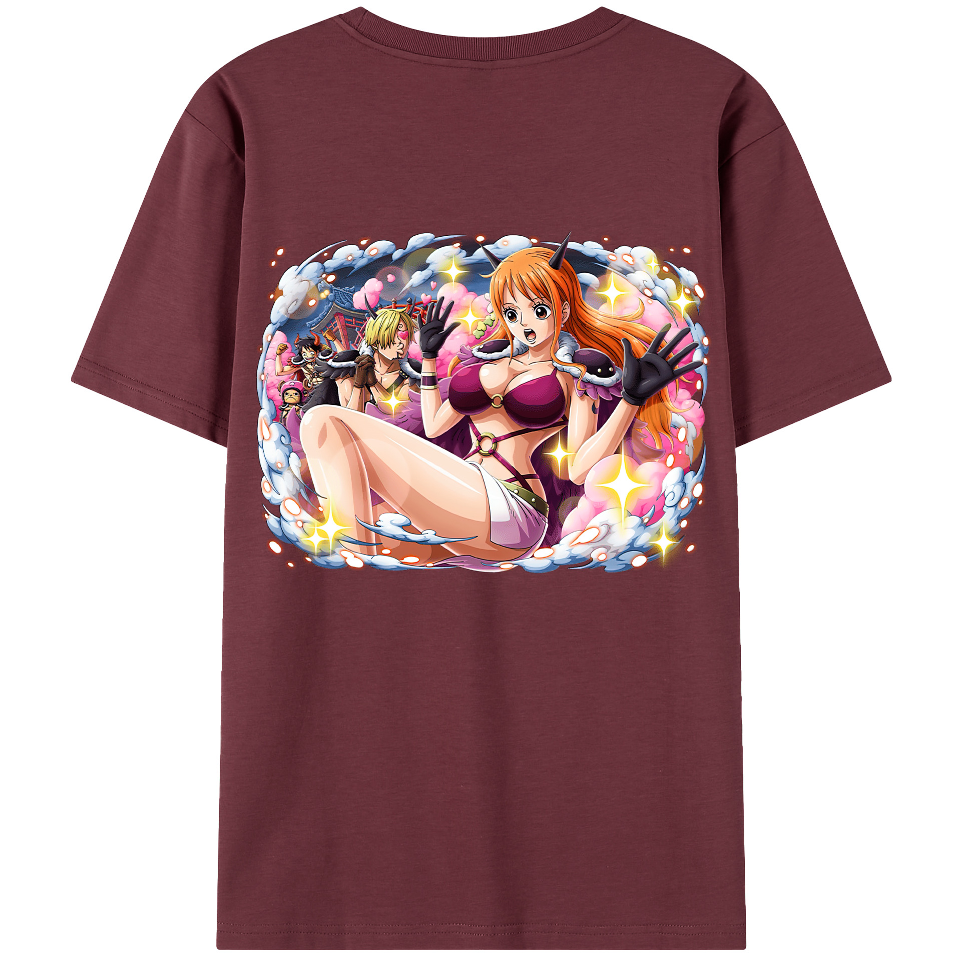 ワンピース ナミ ONE PIECE Nami 綿100％半袖Tシャツ（背面プリント）